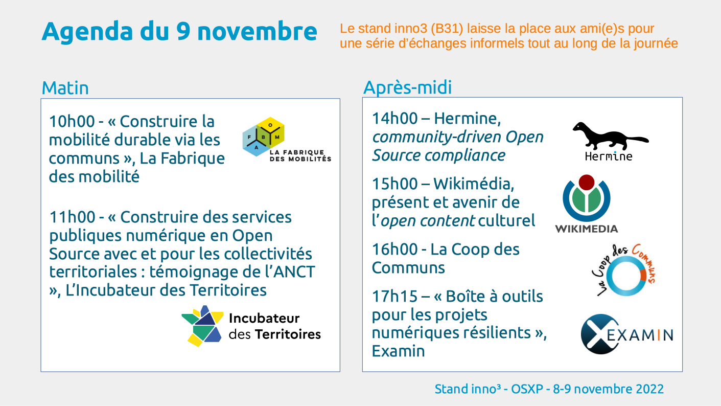 Rendez-vous à Open Source Experience (OSXP2022) - inno³