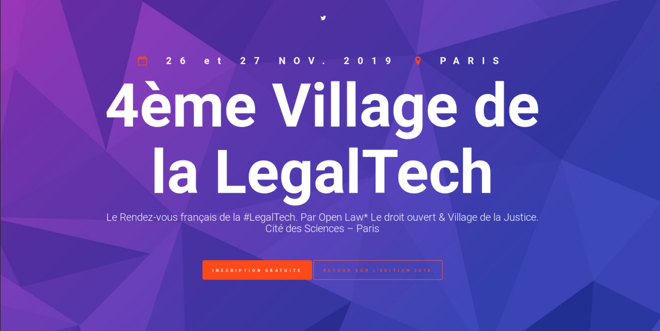 Affiche de a 4e édition du Village de la LegalTech