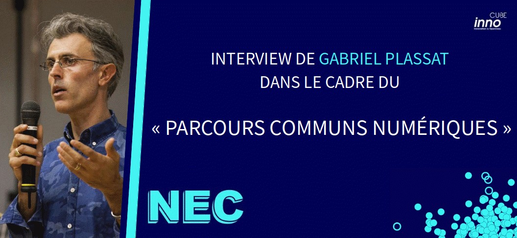 Affiche de la présentation de Gabriel Plassat "Parcours communs numériques" pour NEC 2020