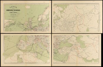 Illustration article Interoperable Europe Act : Carte des communications télégraphiques du régime européen (1898), dressée d’après le Bureau international des administrations télégraphiques