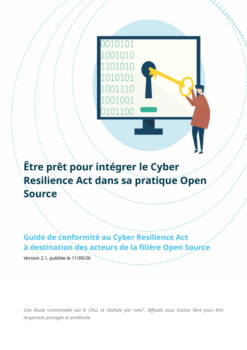Couverture du guide « Être prêt pour intégrer le Cyber Resilience Act dans sa pratique Open Source », version 2.1 publiée le 11 septembre 2026